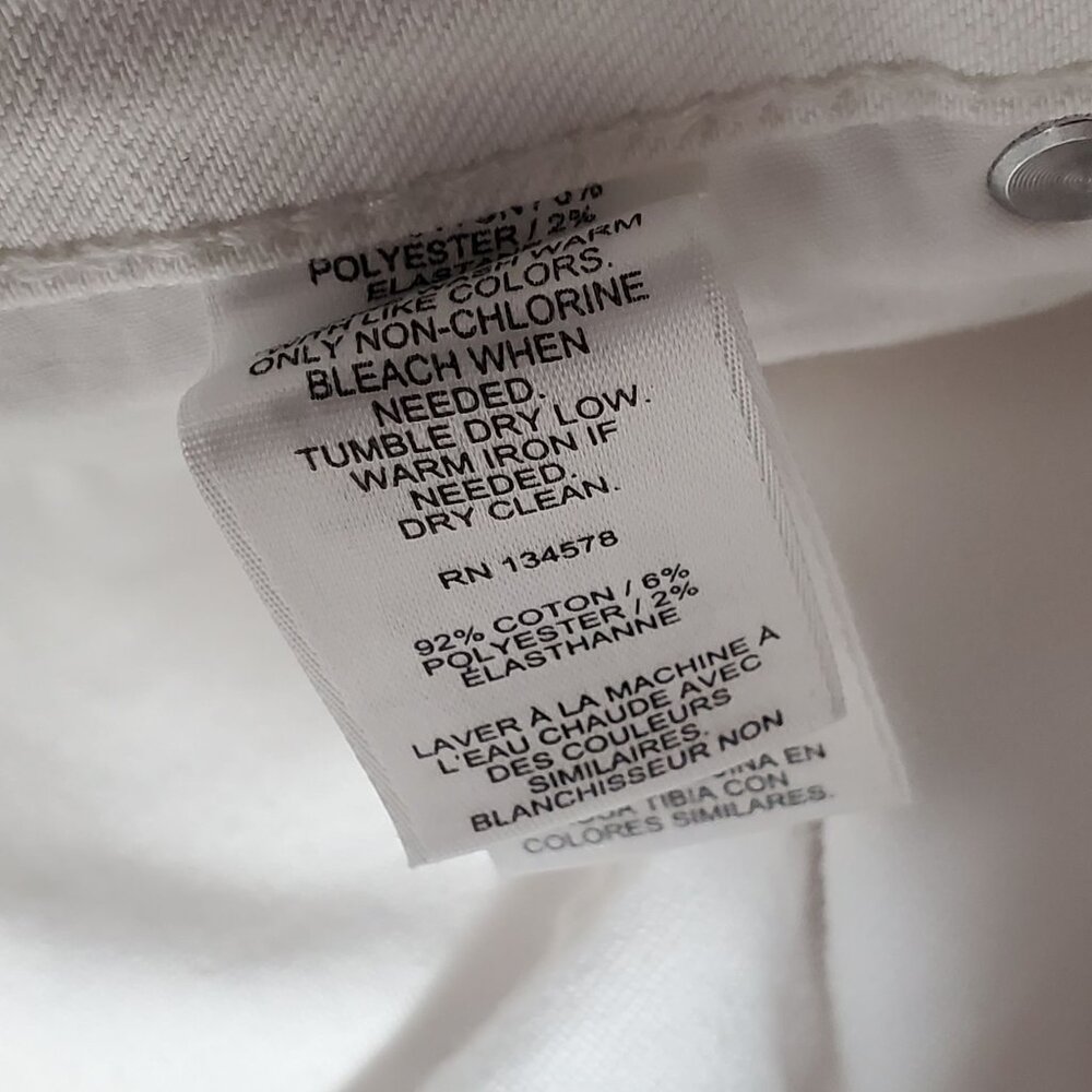 NWT Vineyard Vines Denim Skirt Women's 10 White Solid Raw-Hem Jeans Casual - Picture 7 of 7